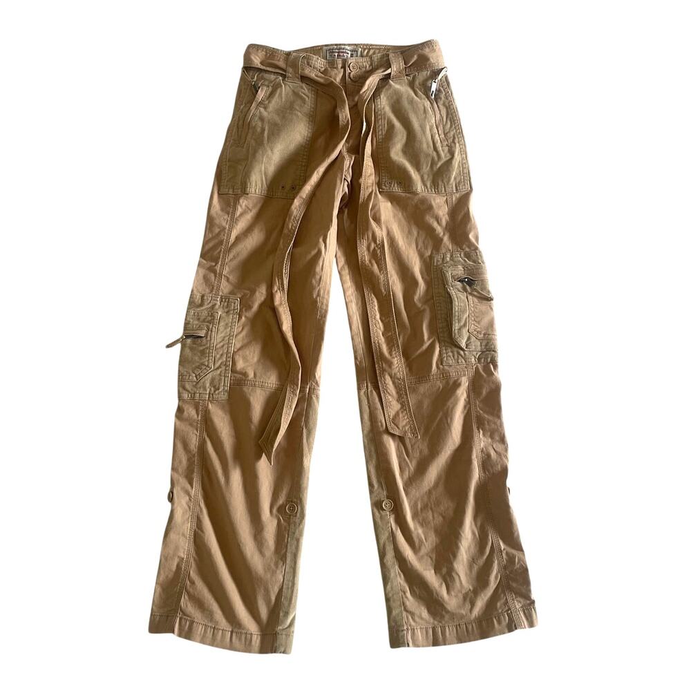 Y2K Abercrombie & Fitch Baggy Cargo Utility Pants Size 24 Paratrooper Skater